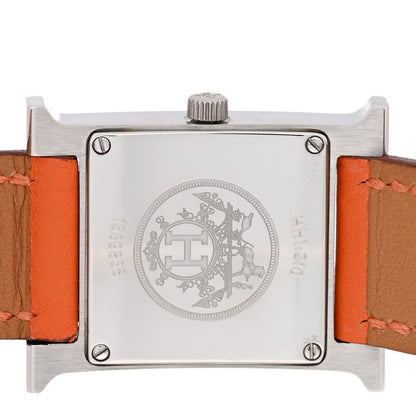 Hermes Stainless Steel Swift 21mm Heure H Watch Orange 1844390
