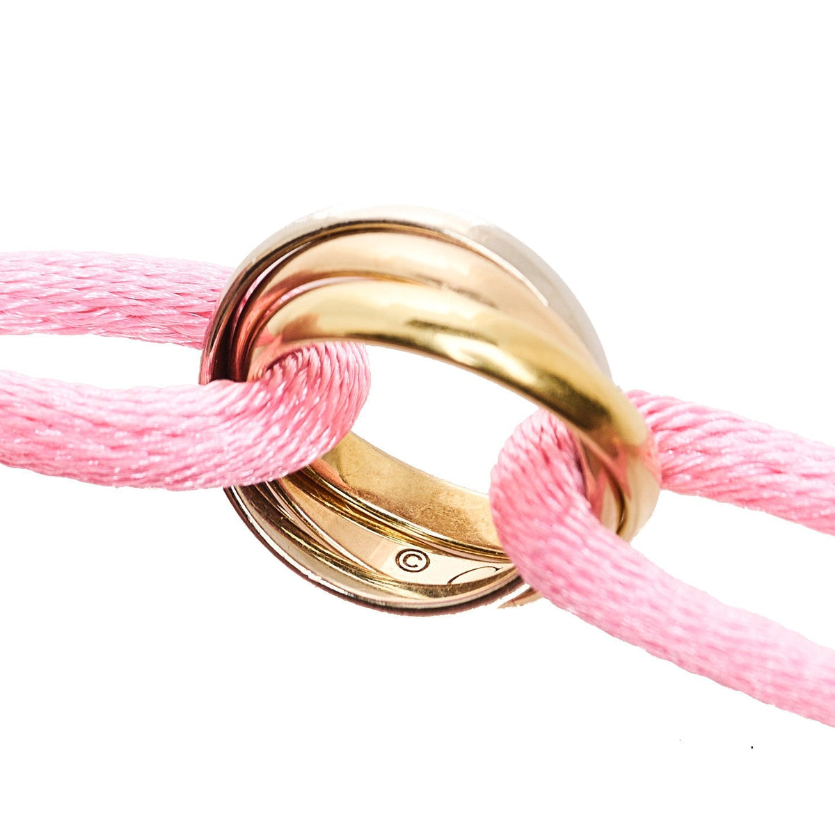 Cartier 18K Three Gold Trinity Adjustable Cord Bracelet Pink