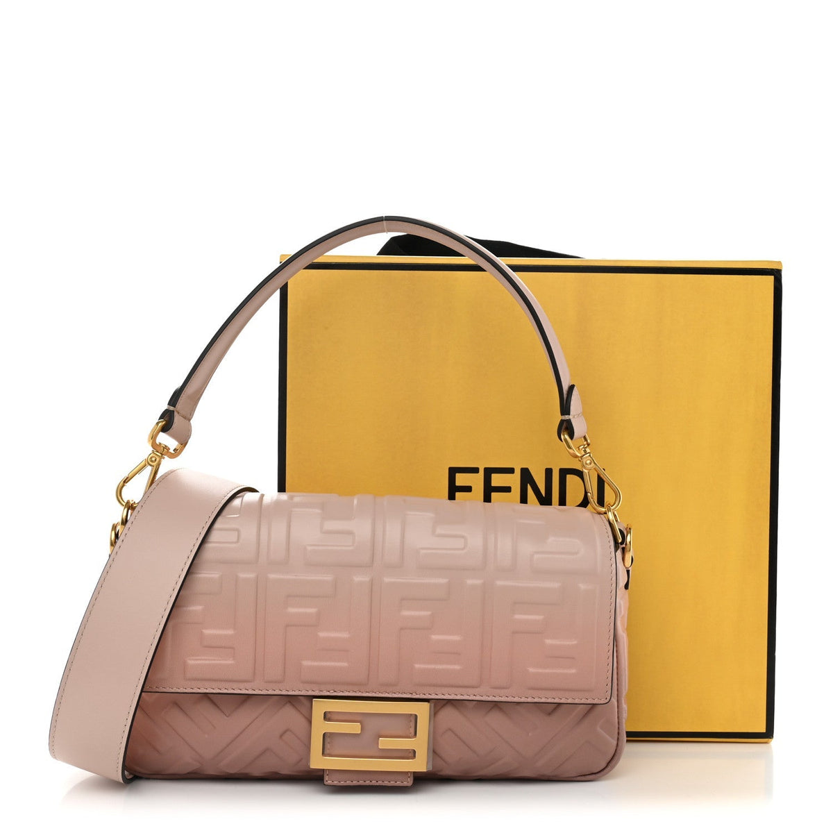 Fendi Calfskin FF 1974 Embossed Baguette Soap