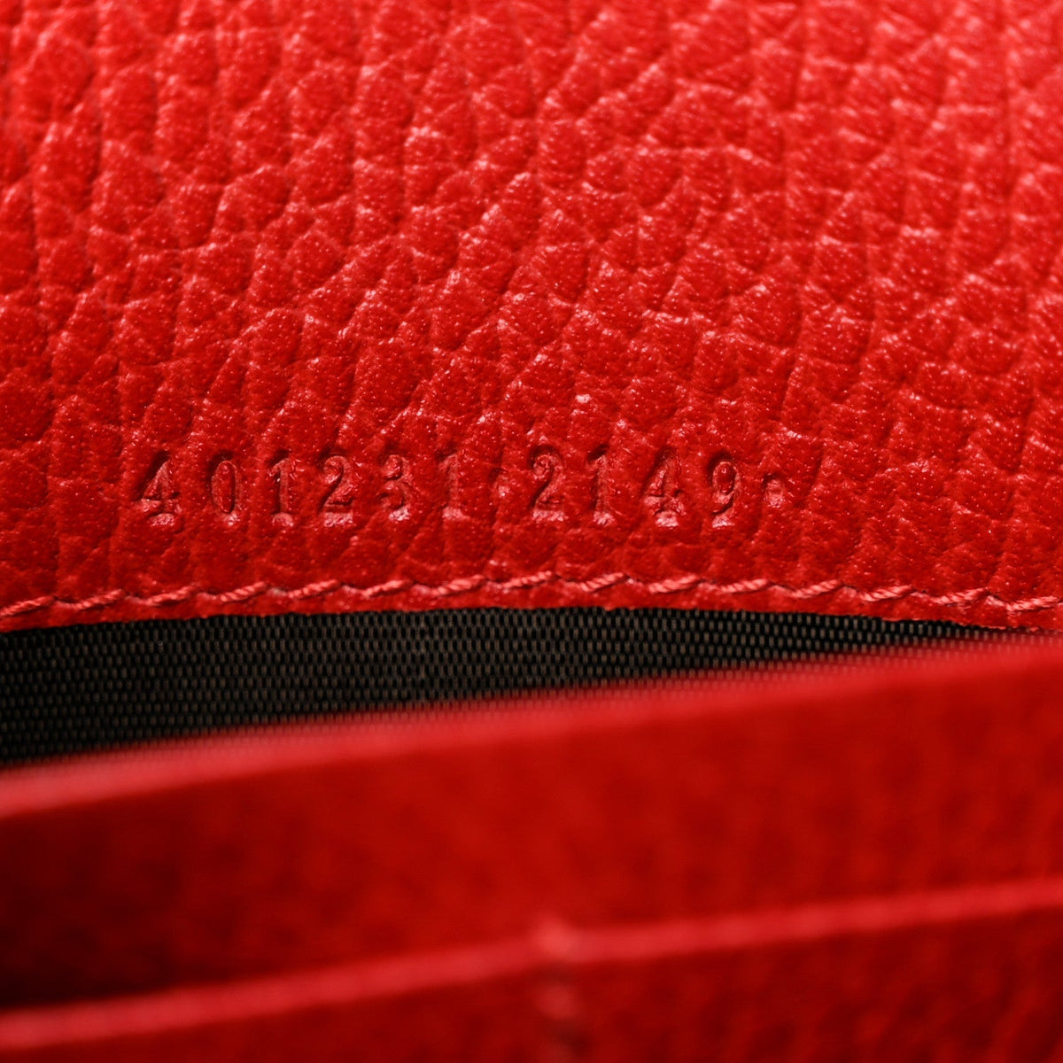Gucci Calfskin Mini Dionysus Chain Wallet Hibiscus Red