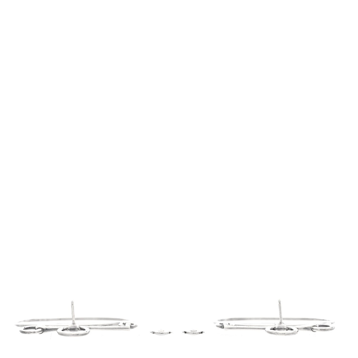 Hermes Sterling Silver Loop Earrings
