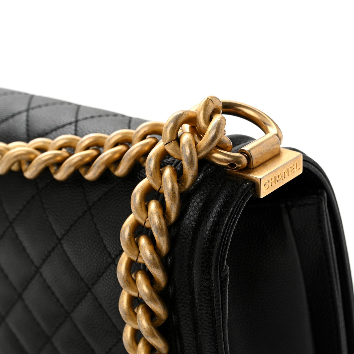Chanel Caviar Quilted Medium Boy Flap Black 1988486