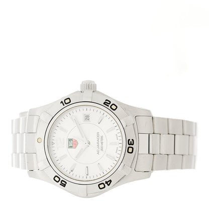 Tag Heuer Stainless Steel 27mm Aquaracer 300M Quartz Watch Silver WAF1412