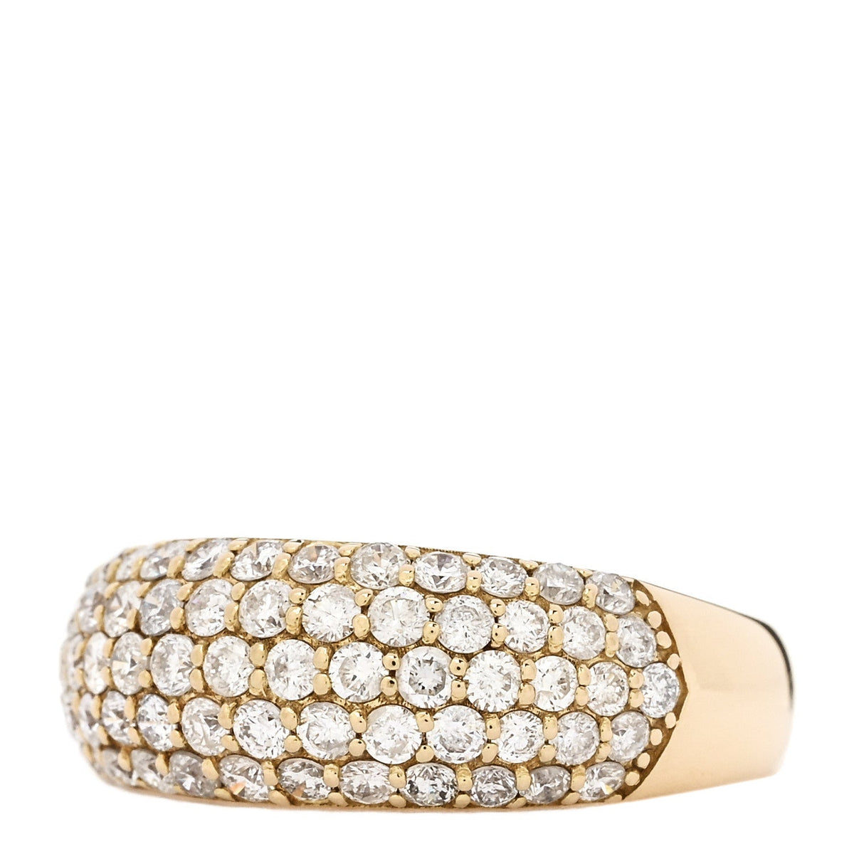 Parker & West 18K Yellow Gold Diamond 1.00ctw Paved Dome Ring 50 5.25