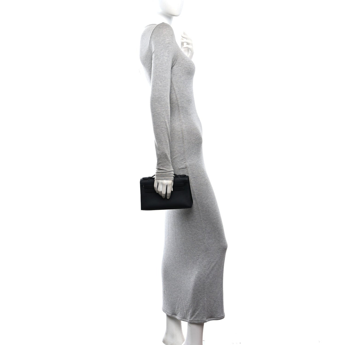 Hermes Swift Kelly Pochette Clutch Black