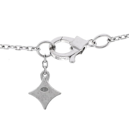 Louis Vuitton 18K White Gold Diamond LV Double Pendant Necklace