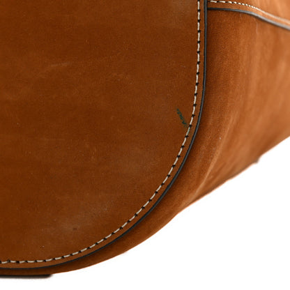 Celine Suede Calfskin Triomphe Medium Louise Bag Pecan