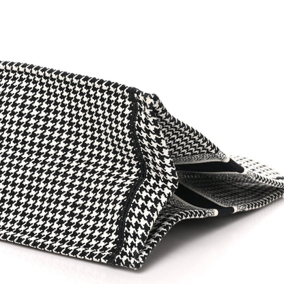 Christian Dior Canvas Houndstooth Large Book Tote Black White 1985403