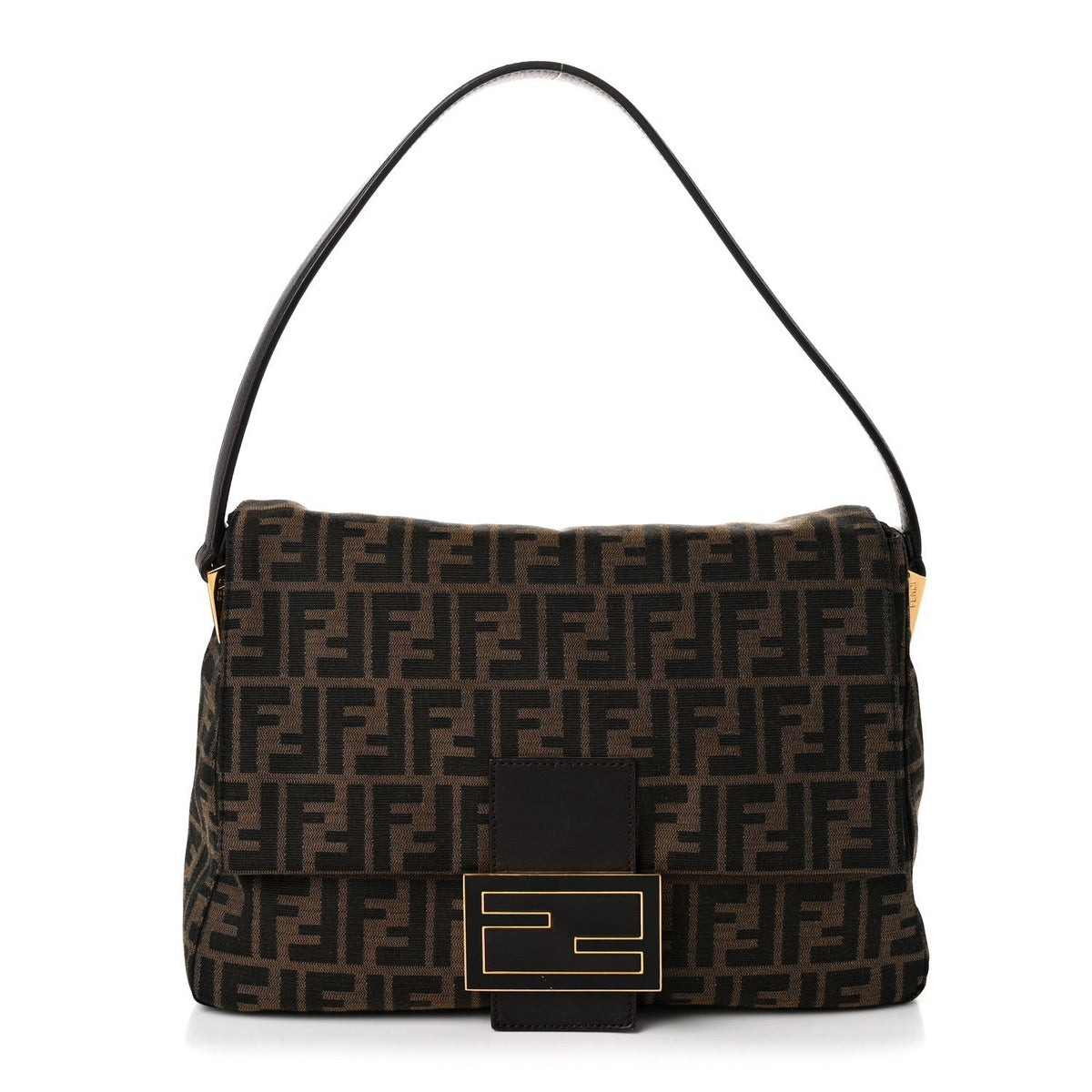 Fendi Zucca Canvas Big Forever Mama Baguette Tobacco