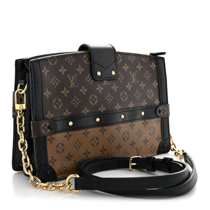 Louis Vuitton Reverse Monogram Trunk Clutch Bag Brown
