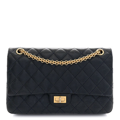 Chanel Caviar Quilted 2.55 Reissue 226 Flap Bag Navy Blue 1985238