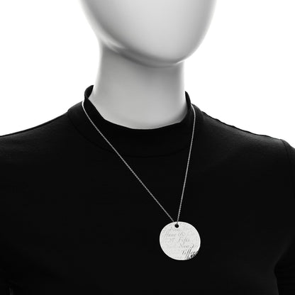 Tiffany Sterling Silver Notes Round Pendant Necklace