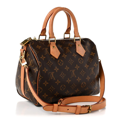 Louis Vuitton Monogram Speedy Bandouliere 25 Brown