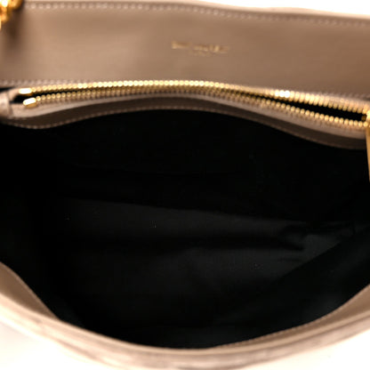 Saint Laurent Suede Y Quilted Medium Loulou Chain Satchel Taupe