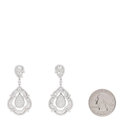 Parker & West 18K White Gold Diamond 10.19ctw Drop Earrings