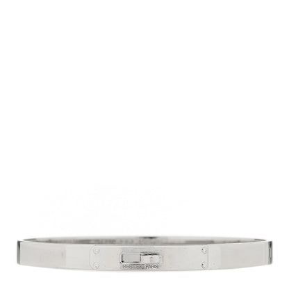 Hermes 18K White Gold Diamond PM Kelly Bracelet SH
