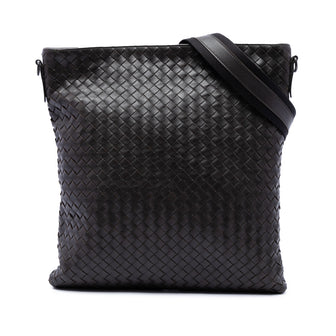 Flat Messenger Bag Intrecciato Nappa Medium