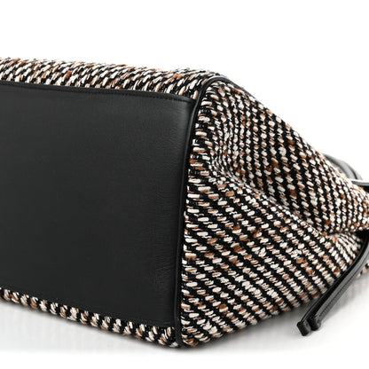 Chanel Tweed Calfskin Urban Essentials Large Shopping Bag Black Multicolor