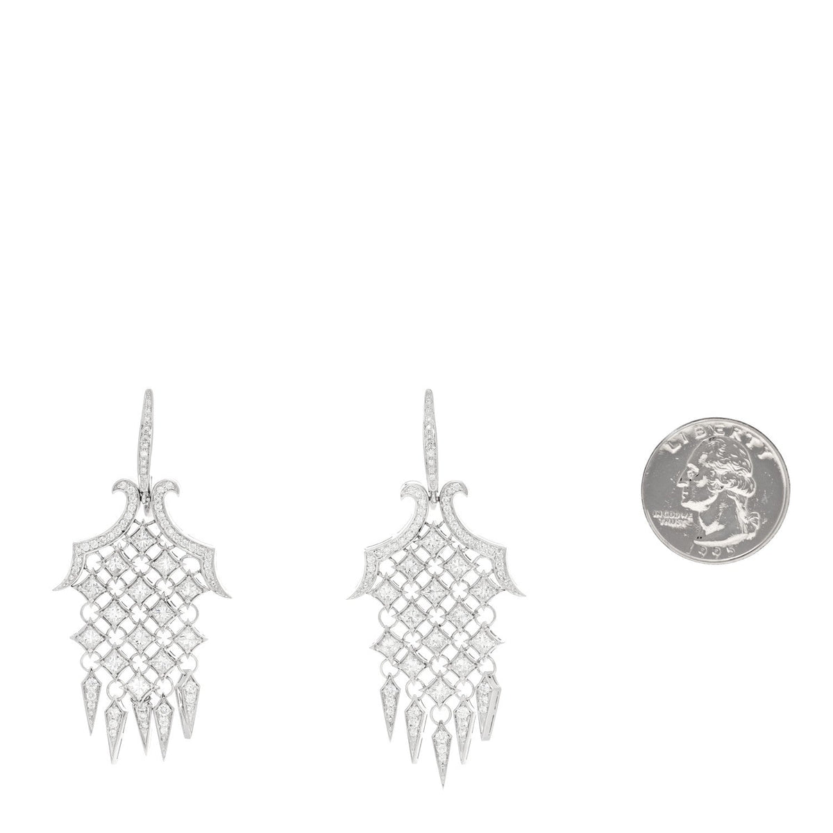 Parker & West by FASHIONPHILE18K White Gold Diamond 4.25ctw Chandelier Earrings