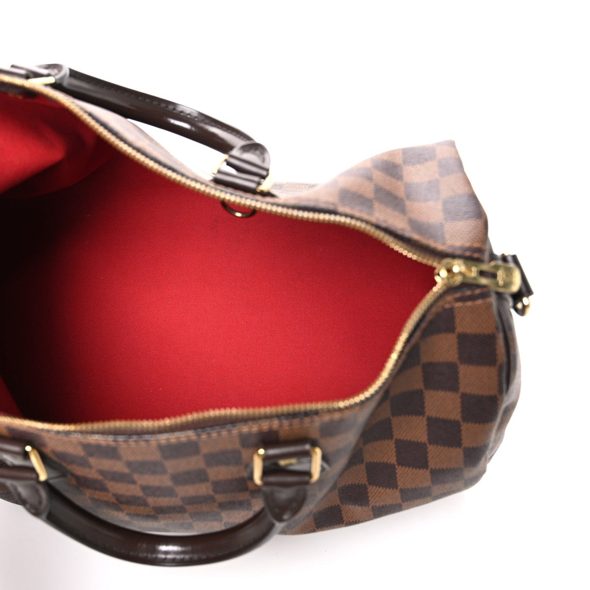 Louis Vuitton Damier Ebene Speedy Bandouliere 35 Brown