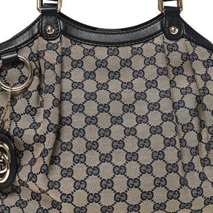 Gucci Monogram Medium Sukey Tote Navy