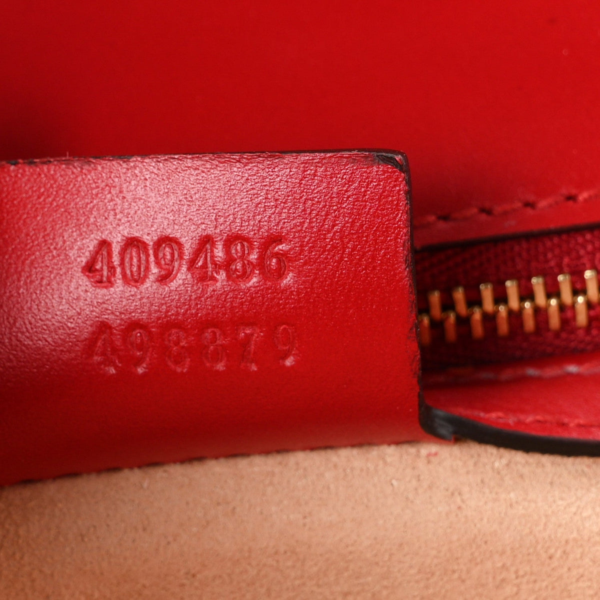 Gucci Guccissima Medium Padlock Shoulder Bag Hibiscus Red 1980302