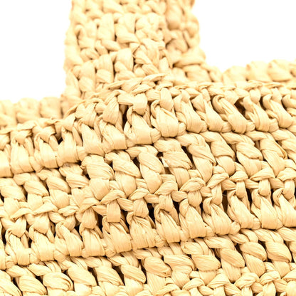 Saint Laurent Raffia Rive Gauche Tote Natural