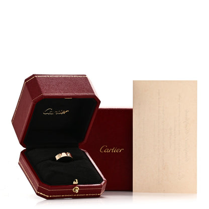 Cartier 18K Pink Gold 3 Diamond 5.5mm LOVE Ring 50 5.25