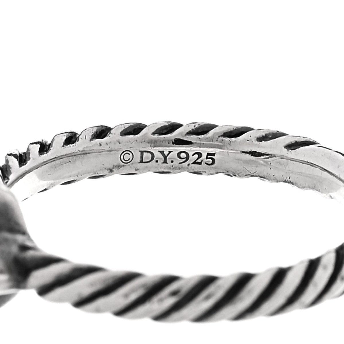 David Yurman Sterling Silver Diamond Quatrefoil Ring 49 5