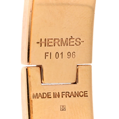 Hermes Enamel Narrow Clic Clac H Bracelet PM Black