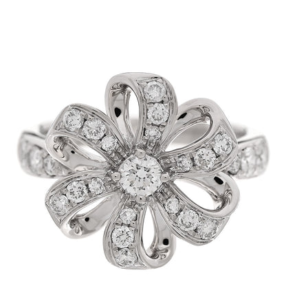 Platinum Diamond Bow Ring 6