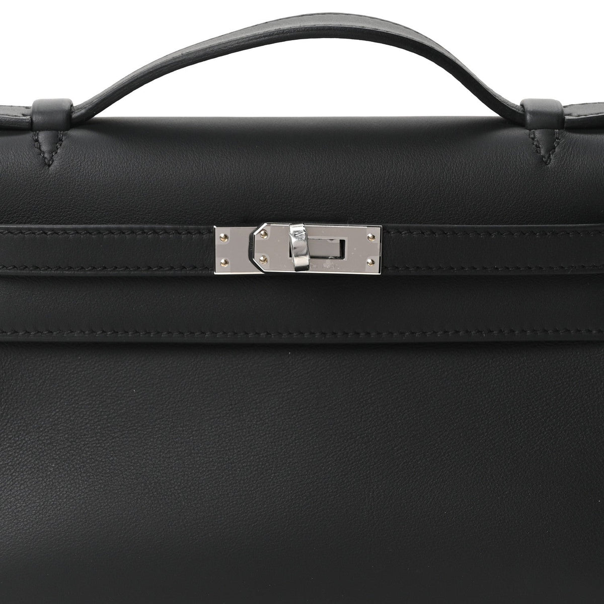 Hermes Swift Kelly Pochette Clutch Black