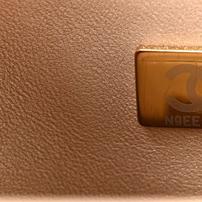 Chanel Mirror Calfskin Medium Hollywood Boulevard Flap Bag Light Gold