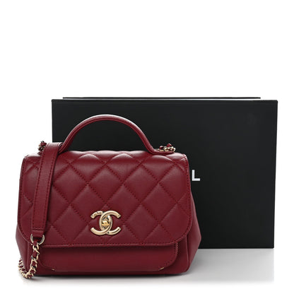 Chanel Caviar Quilted Small Business Affinity Flap Bag Burgundy