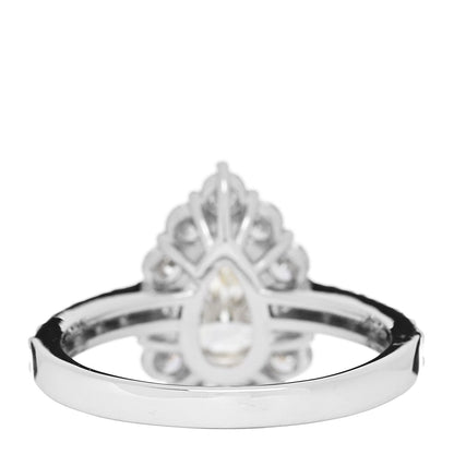 Platinum Diamond 1.15ct Pear Cut Halo Engagement Ring 53 6.25