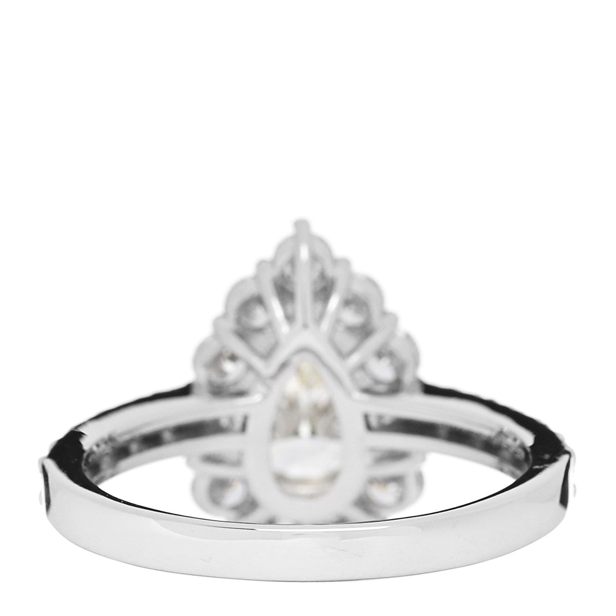 Parker & West by FASHIONPHILEPlatinum Diamond 1.15ct Pear Cut Halo Engagement Ring 53 6.25