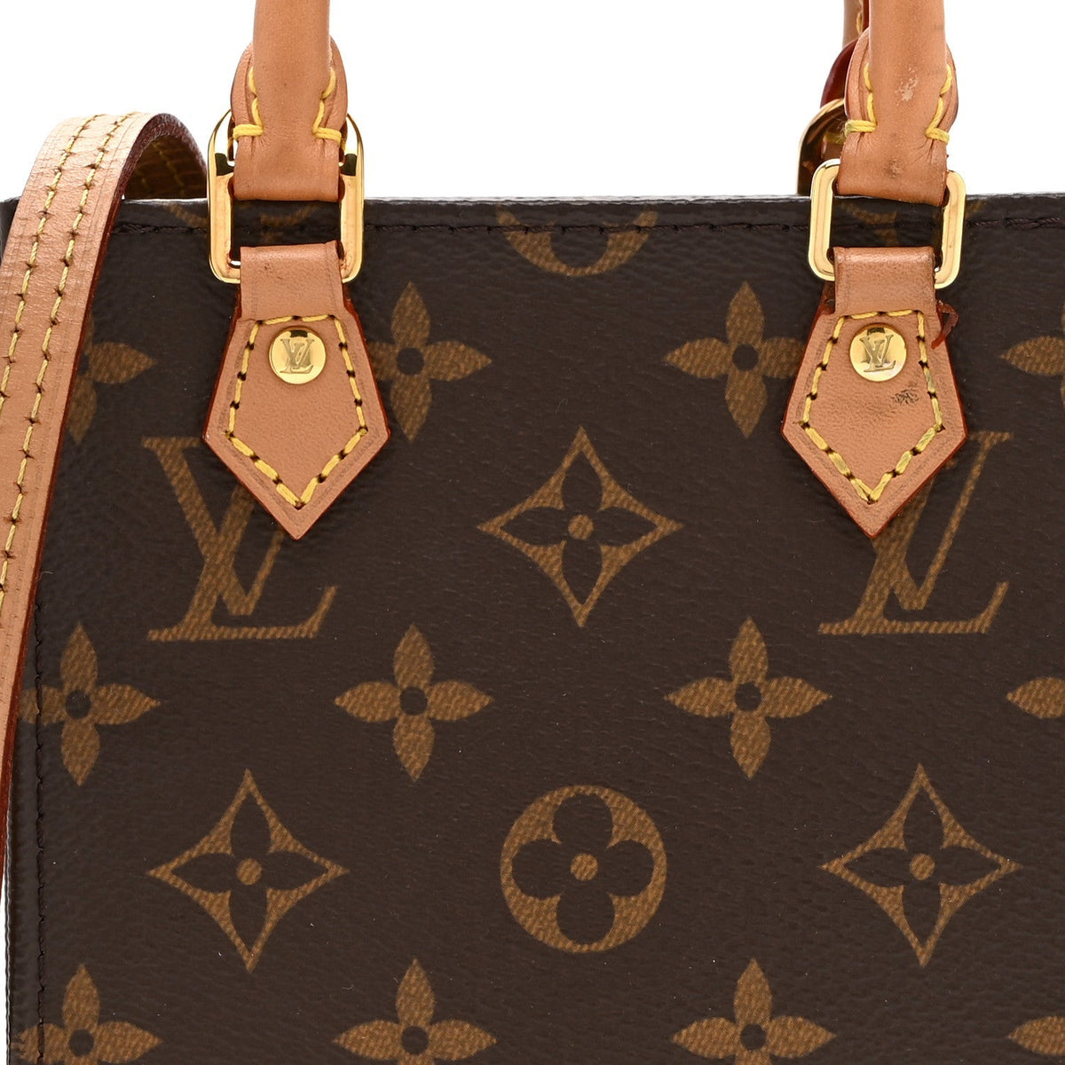Louis Vuitton Monogram Canvas Petit Sac Plat Brown