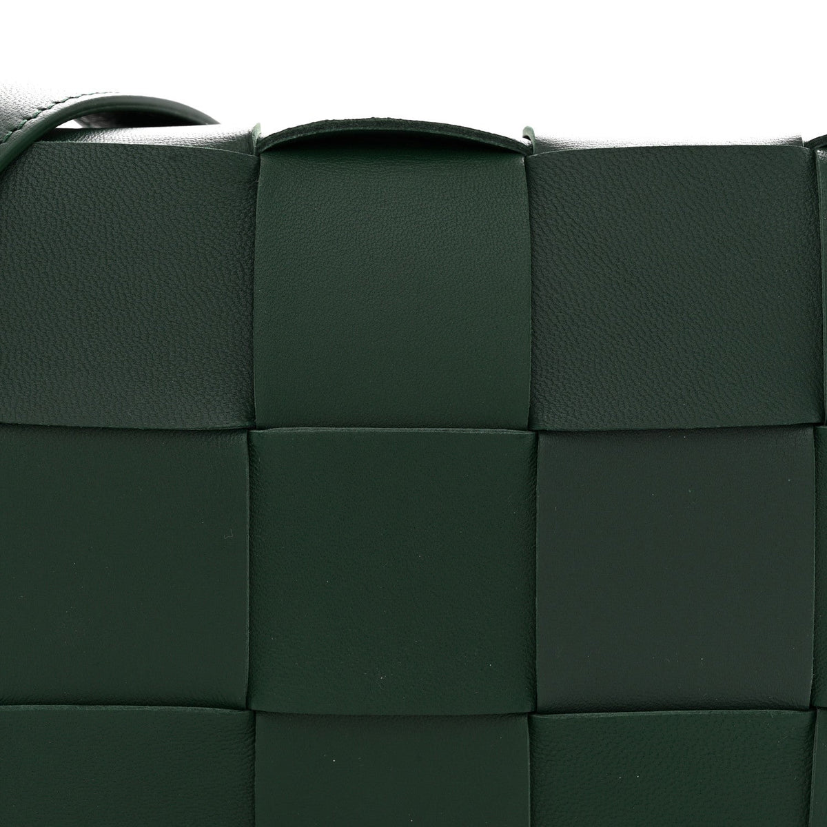 Bottega Veneta Lambskin Maxi Intrecciato Cassette Crossbody Bag Raintree
