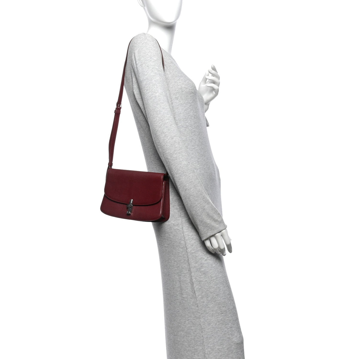 The Row Goatskin The Sofia 8.75 Crossbody Burgundy