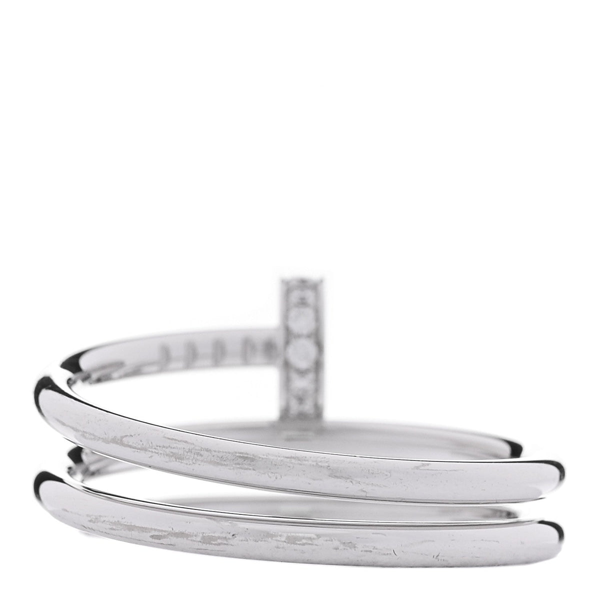 Cartier 18K White Gold Diamond Double Juste Un Clou Ring
