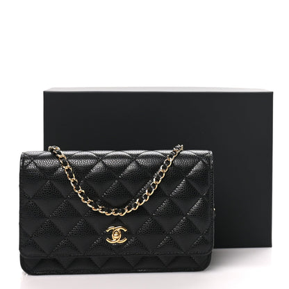 Chanel Caviar Quilted CC Turnlock WOC Black