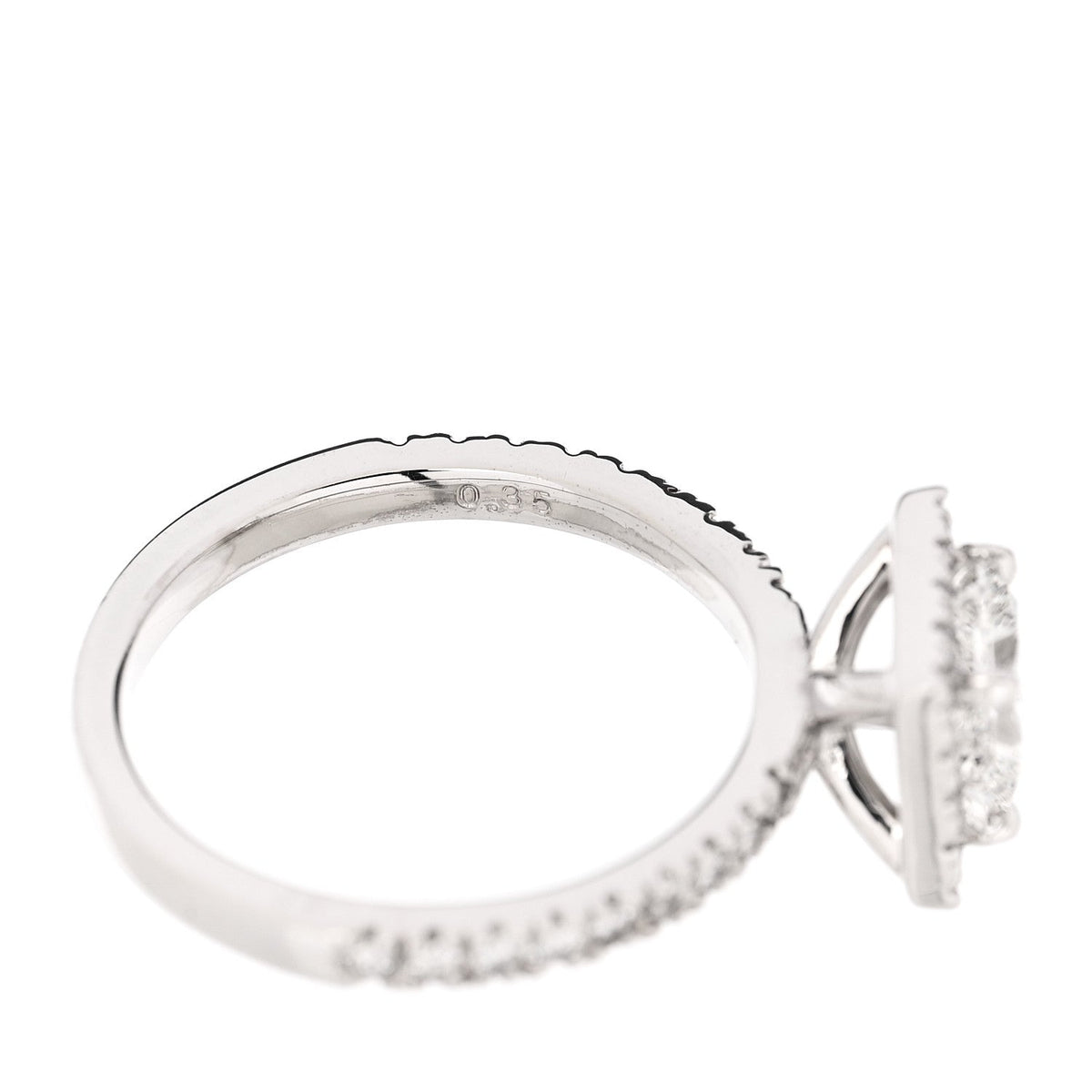 Parker & West 18K White Gold Diamond 0.96ctw Princess Cut Engagement Ring 52 6