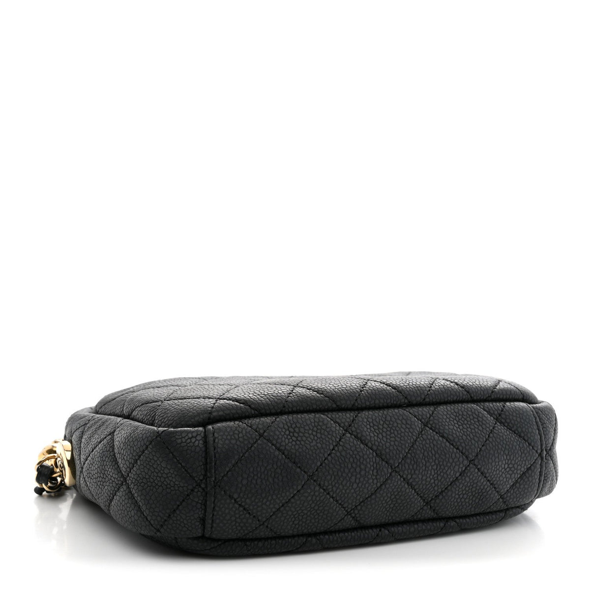Chanel Iridescent Caviar Quilted Small Coco Tassel Camera Case Black