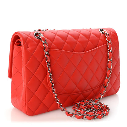 Chanel Lambskin Quilted Medium Double Flap Red