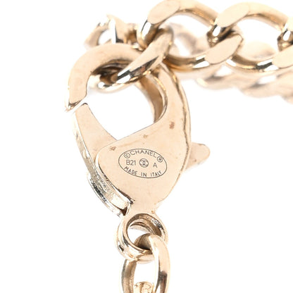 Chanel Crystal Chain CC Link Necklace Gold Silver