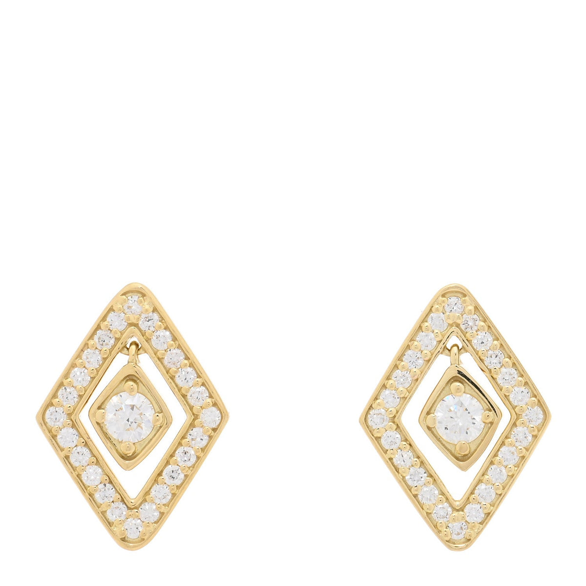 Roberto Coin 18K Yellow Gold Diamond Diamonte Earrings