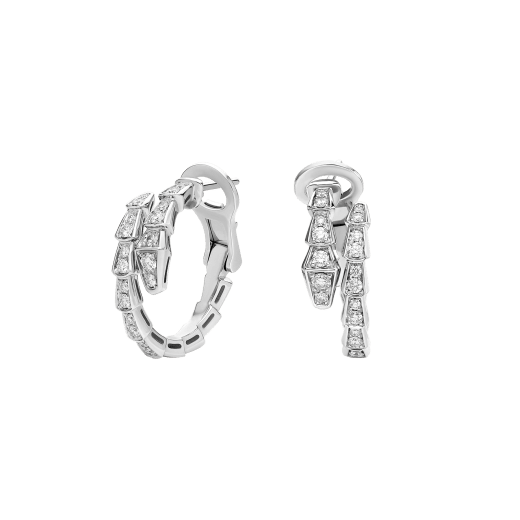 18K Gold Diamonds BVLGARI Serpenti Viper Earrings