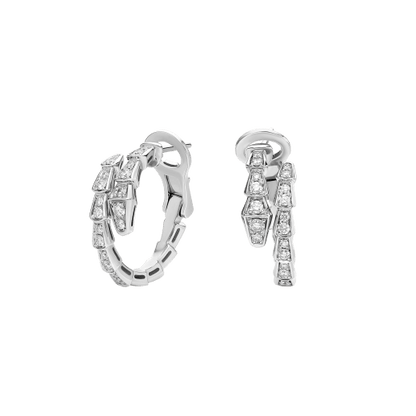18K Gold Diamonds BVLGARI Serpenti Viper Earrings