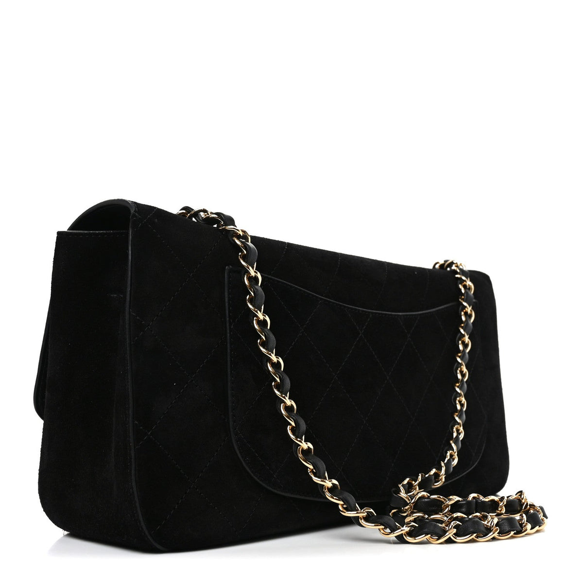 Chanel Suede Calfskin Small Souplissimo Maxi Flap Black