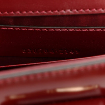 Gucci Shiny Calfskin Small Bamboo Night Bag Rosso Ancora